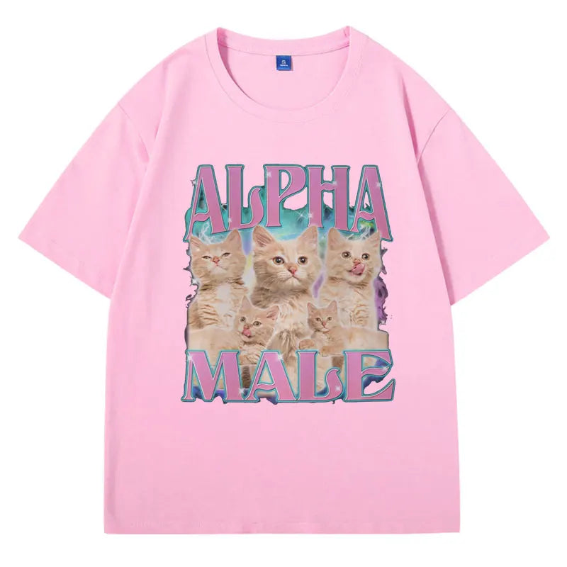 Alpha Male Funny Meme Tees for Men - Graphic Summer T-Shirt