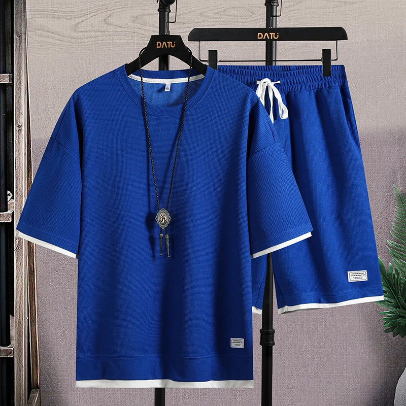 Mens Waffle Clothing 2 Piece Set