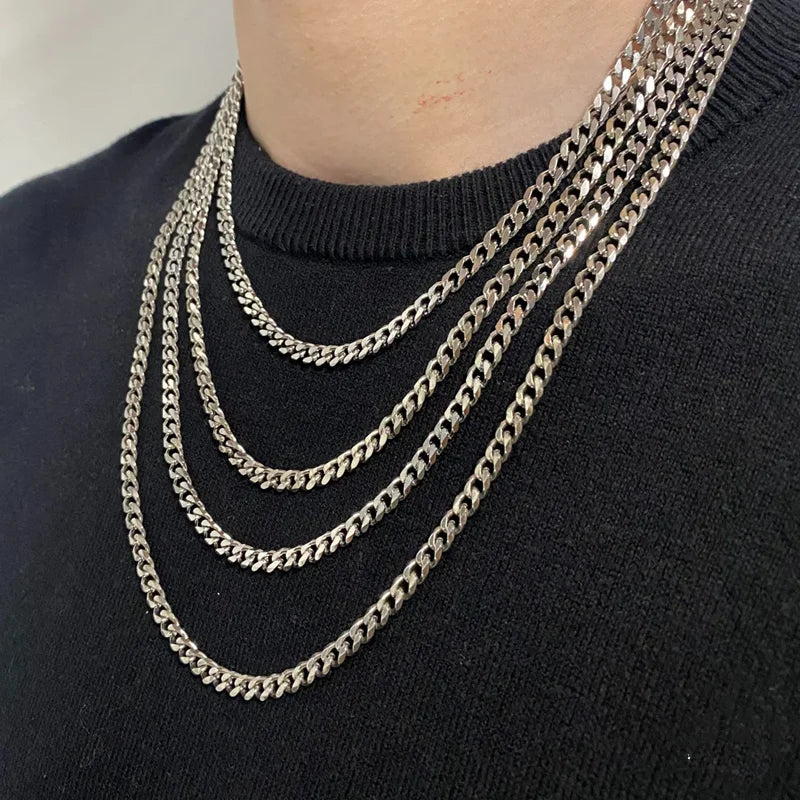 Cuban Link Unisex Chain Choker Necklaces