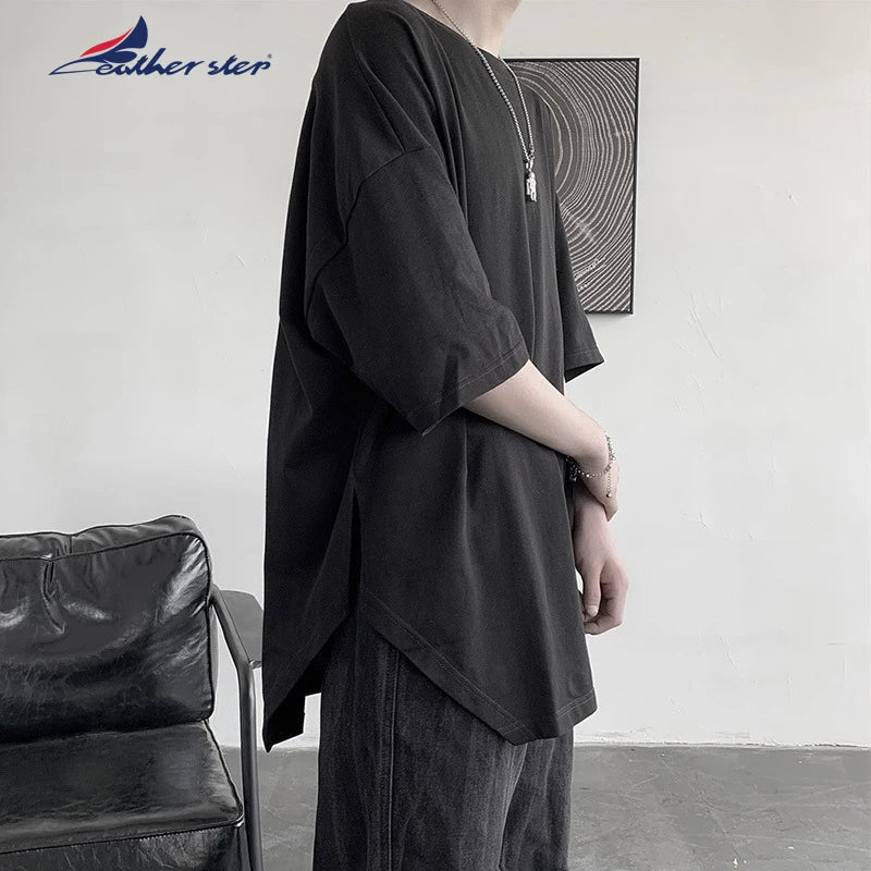 Men's Oversized Korean Streetwear T-Shirt.