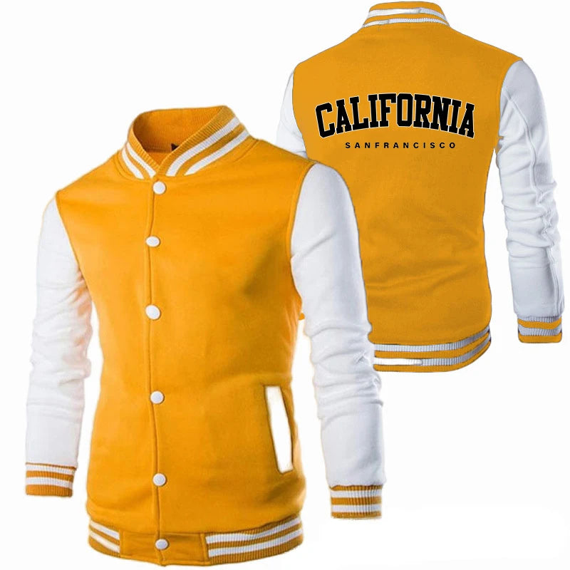 Spring/Autumn Baseball Jackets - Unisex Solid Color Streetwear