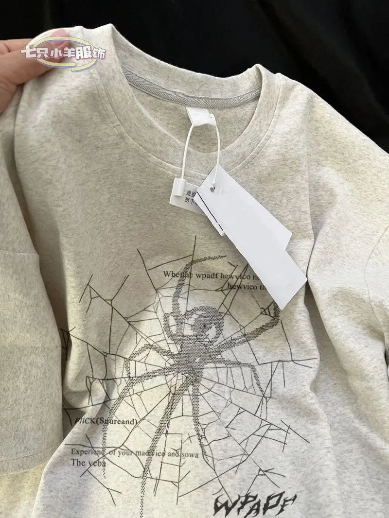 Vintage Spider Trend Print Graphic T-Shirt for Men and Women