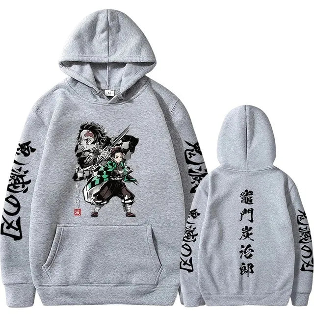 Demon Slayer Anime Hoodie: Casual Cotton Sweatshirt for Men and Women