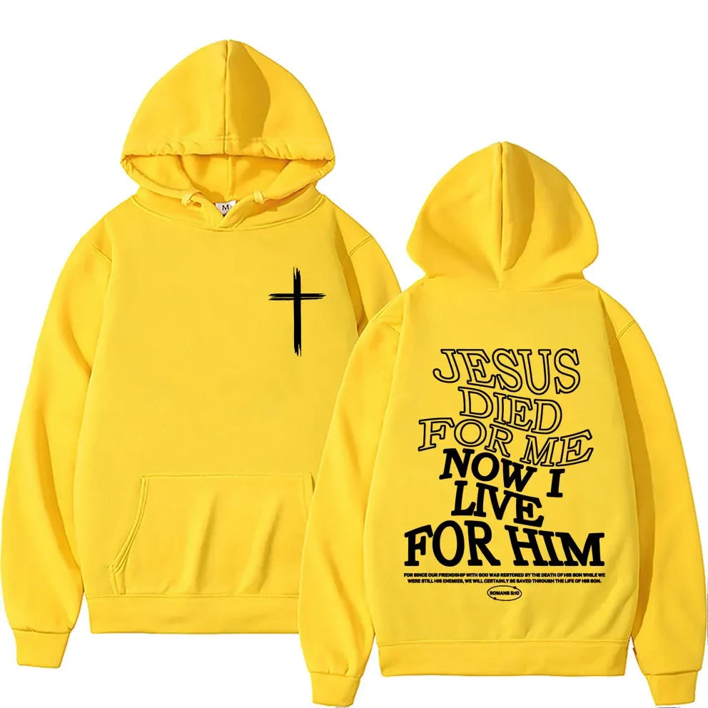 Aesthetic Jesus Print Vintage Unisex Y2K Christian Streetwear Hoodie