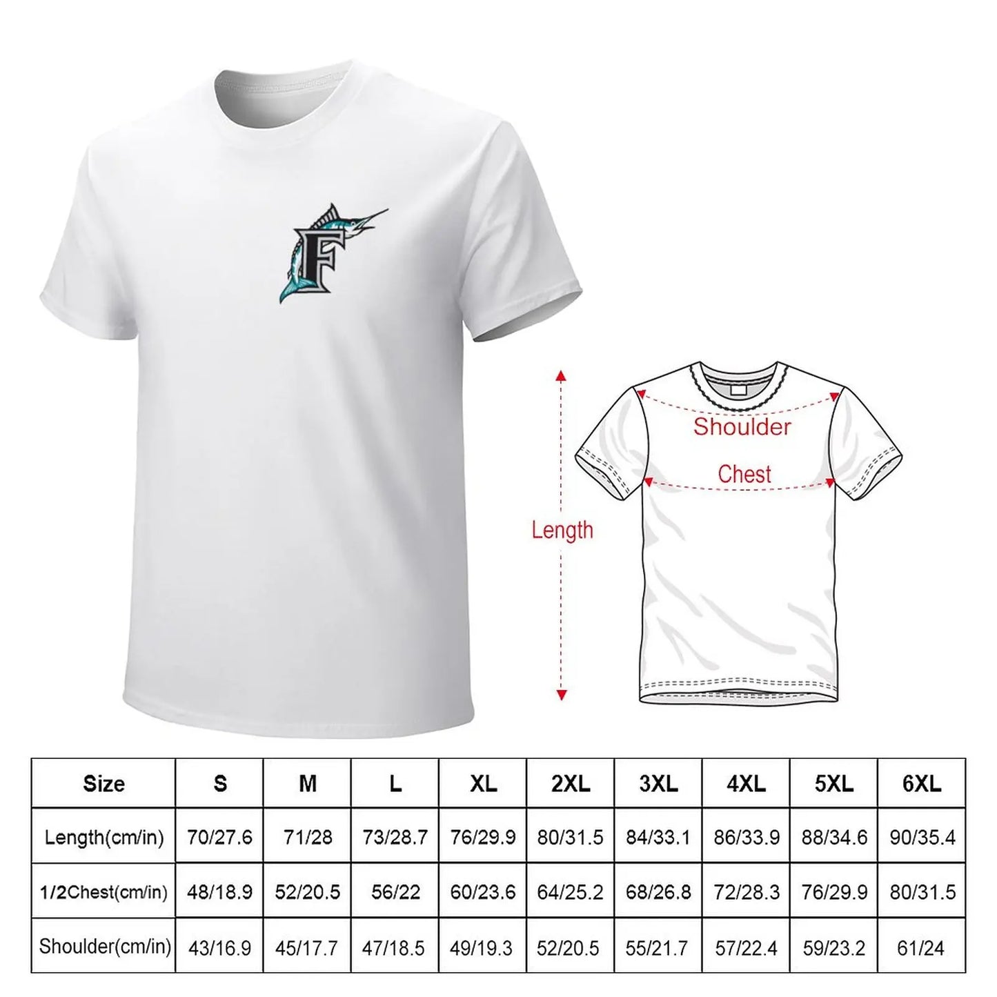 Vintage Florida Marlins Logo T-Shirt: PREMIUM QUALITY Tees