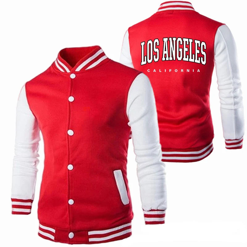 Spring/Autumn Baseball Jackets - Unisex Solid Color Streetwear