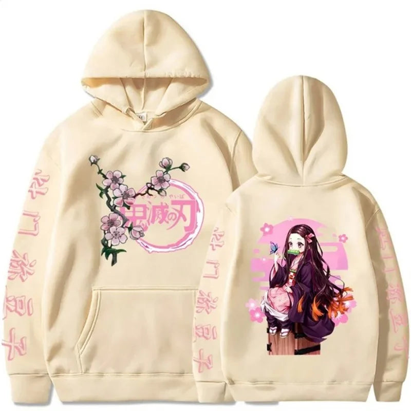 Demon Slayer Anime Hoodie: Casual Cotton Sweatshirt for Men and Women