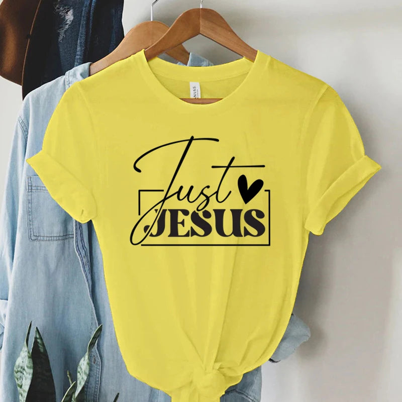 Just Love Jesus Women's T-Shirt - Christian Graphic Summer Top