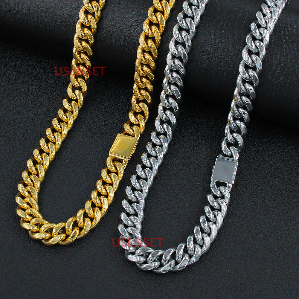 Men Stainless Steel  Cuban Chain Punk.