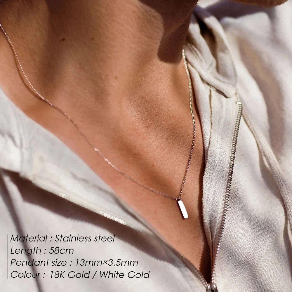 Men's Minimalist Pendant Necklace - Trendy, Collarbone Chain Jewellery