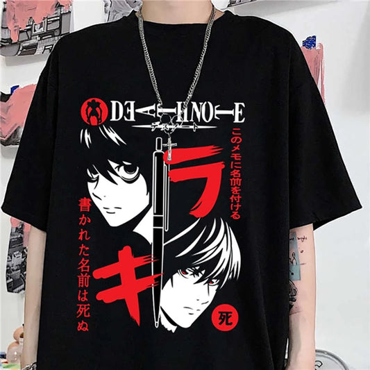 Summer Gothic Anime T-Shirt: Loose Harajuku Style for Men/Women