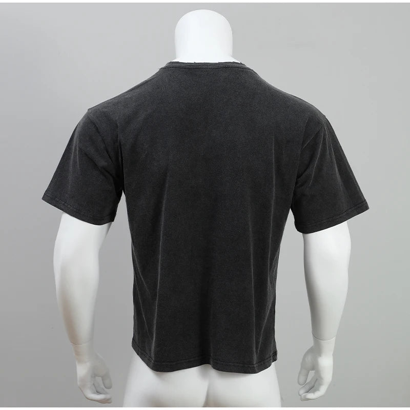 Men's Oversized Cotton Gym T-shirt - Summer Fitness Training Essential