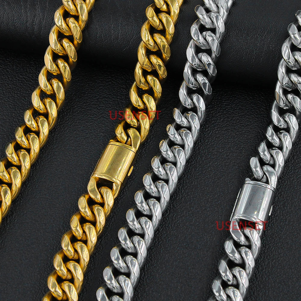 Men Stainless Steel  Cuban Chain Punk.