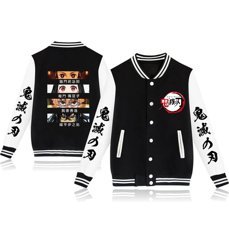 Boys Demon Slayer Stylish Bomber Jackets - Modern Style Design