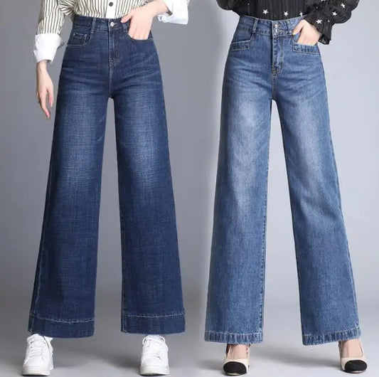 High Waist Straight Leg Boyfriend Jeans Women's Casual Baggy Denim