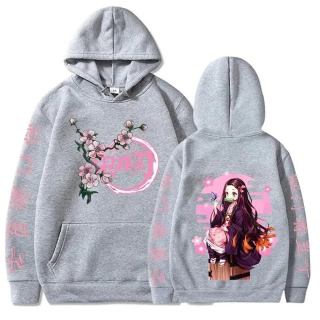 Demon Slayer Anime Hoodie: Casual Cotton Sweatshirt for Men and Women