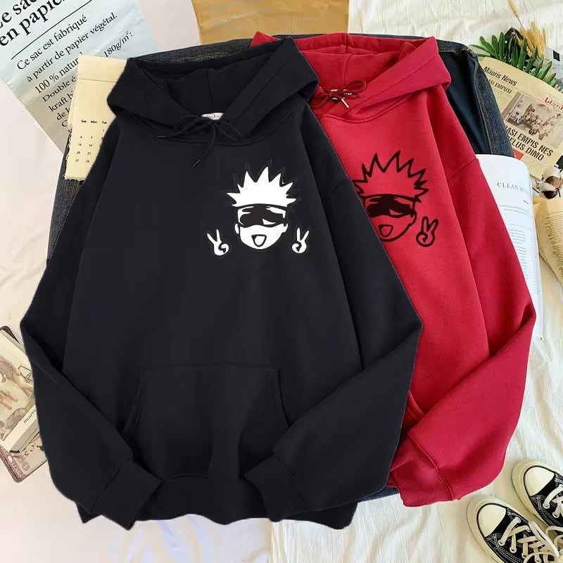 Unisex Jujutsu Kaisen Gojo Satoru Graphic Hoodie Kawaii Streetwear