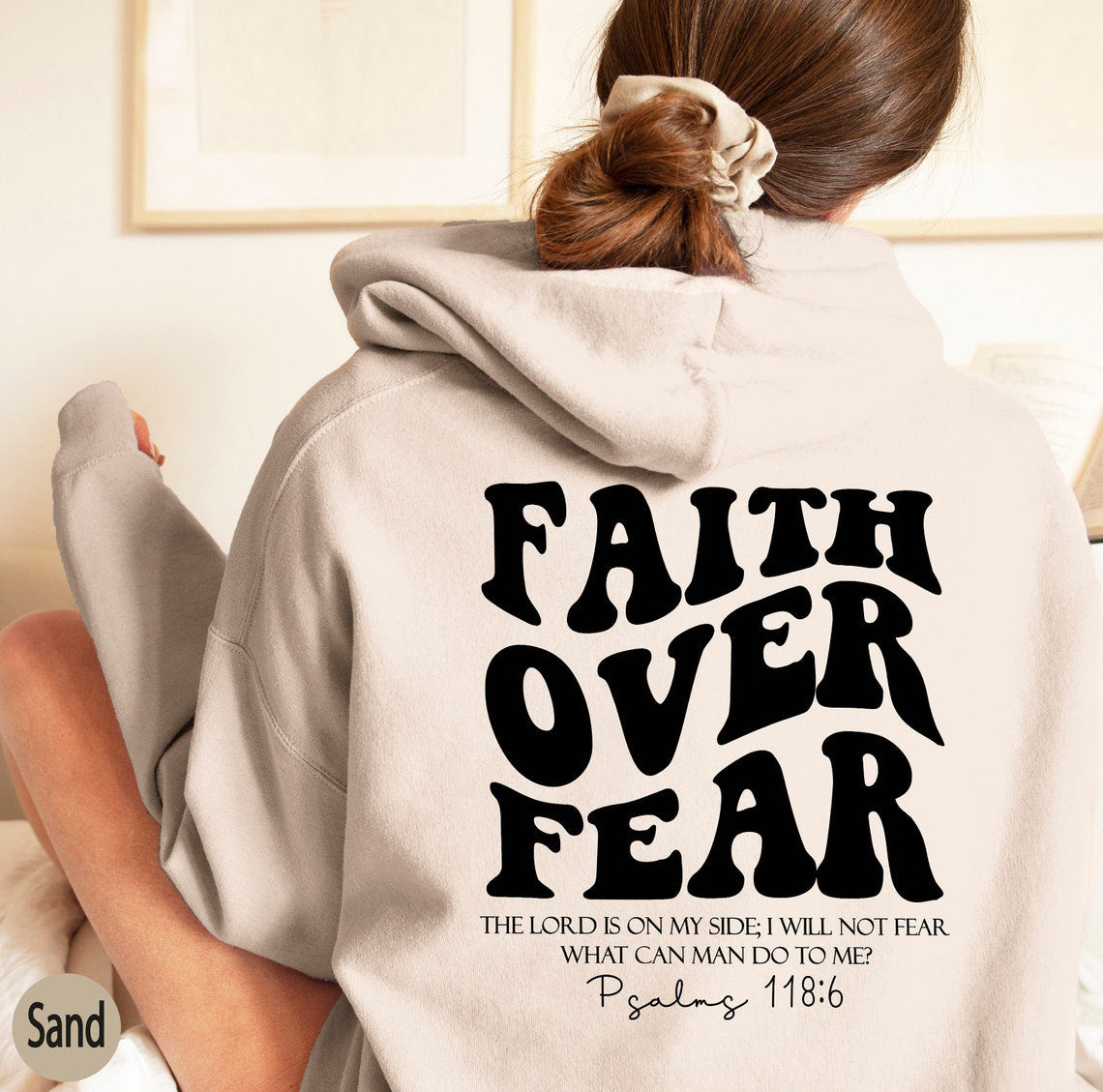 Faith over Fear High Quality,Christian Hoodies for Women