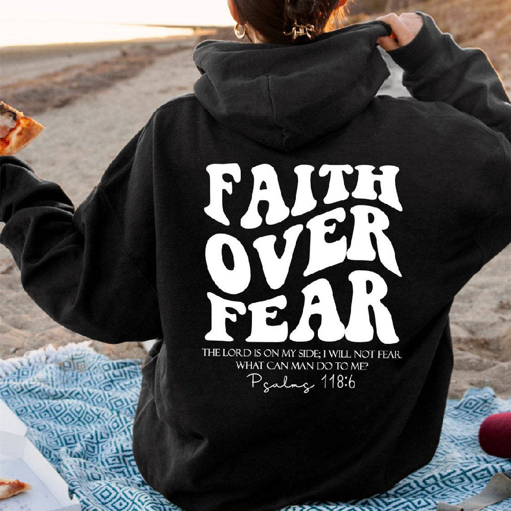 Faith over Fear High Quality,Christian Hoodies for Women