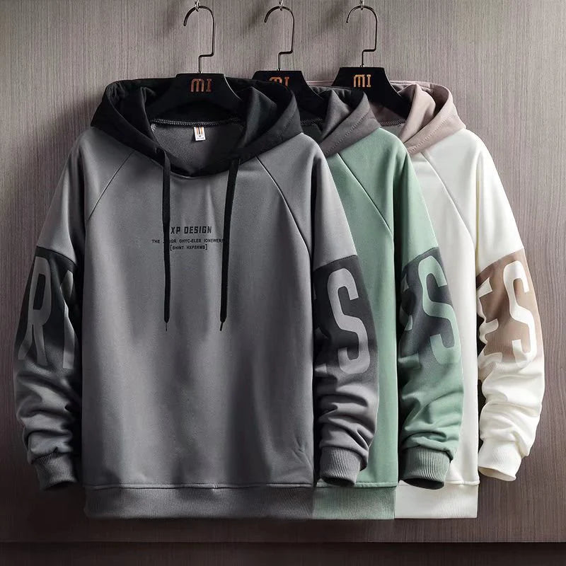 Trendy Men's Hoodies - Stylish Harajuku Letter Print Sweatshirts for Streetwear Fashion