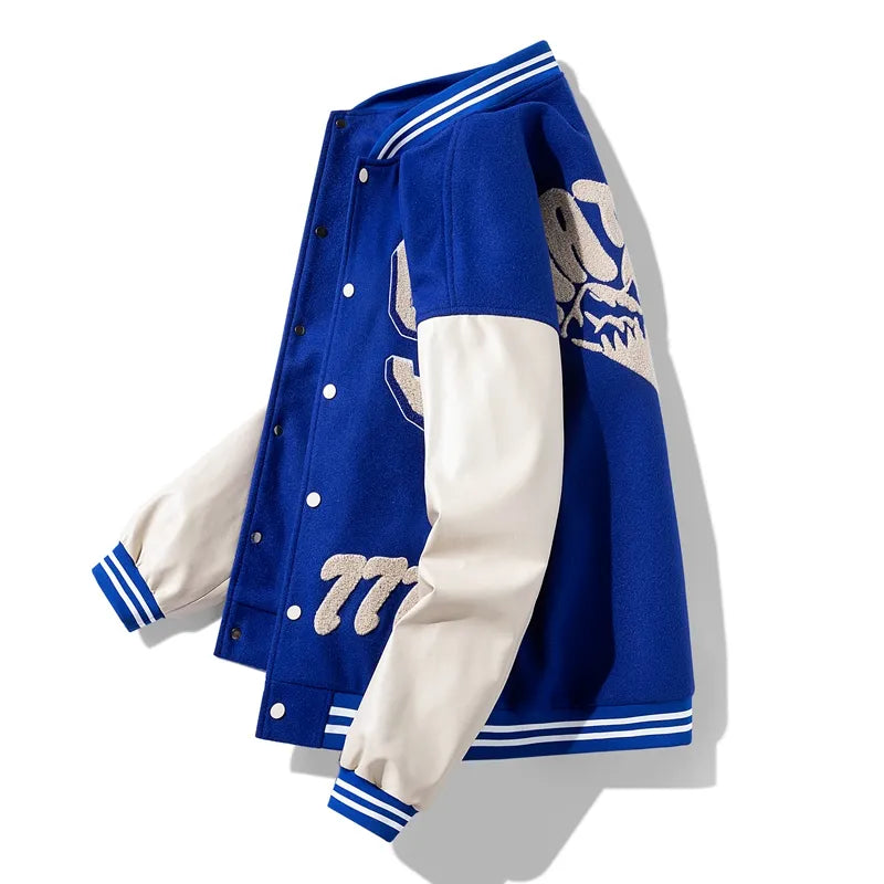 Stylish Men's Streetwear Varsity Jacket - Spring/Autumn Sportswear