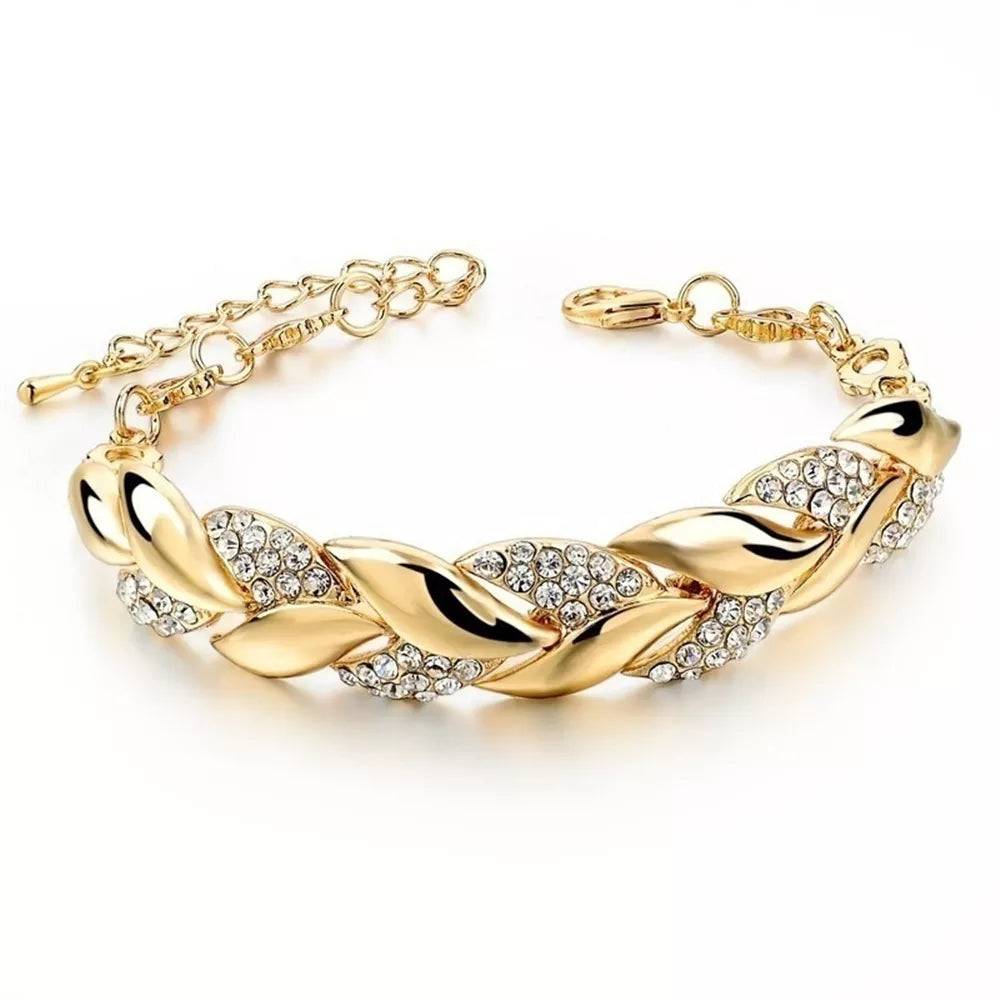 Luxury Design Lady Leaf Bracelet for Women Fashion Romantic Valentine's Day Gift